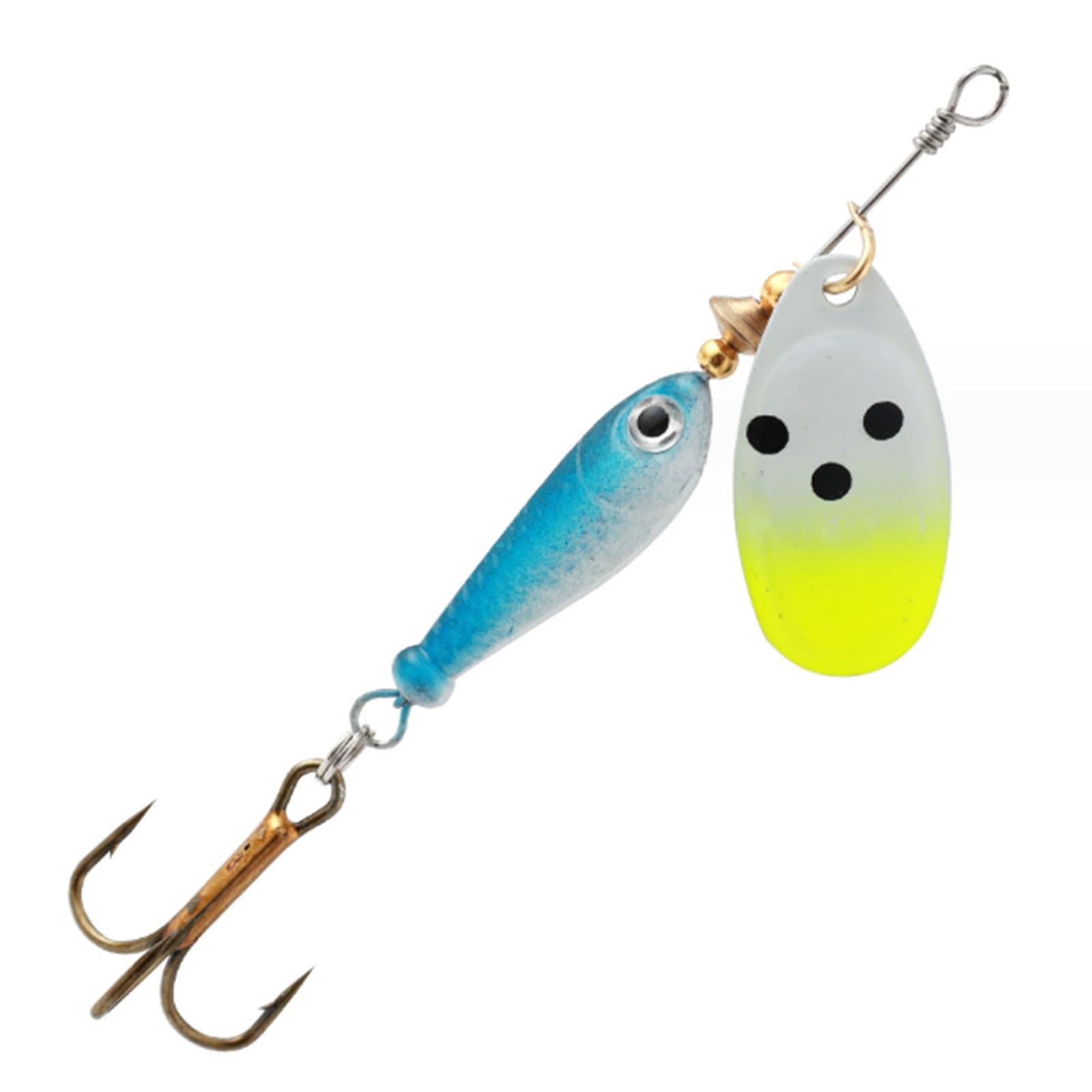 Spinner Fishing Lures with Triple Hooks Sequins Artificial Baits Hard Metal Spinner Baits for Freshwater Saltwater