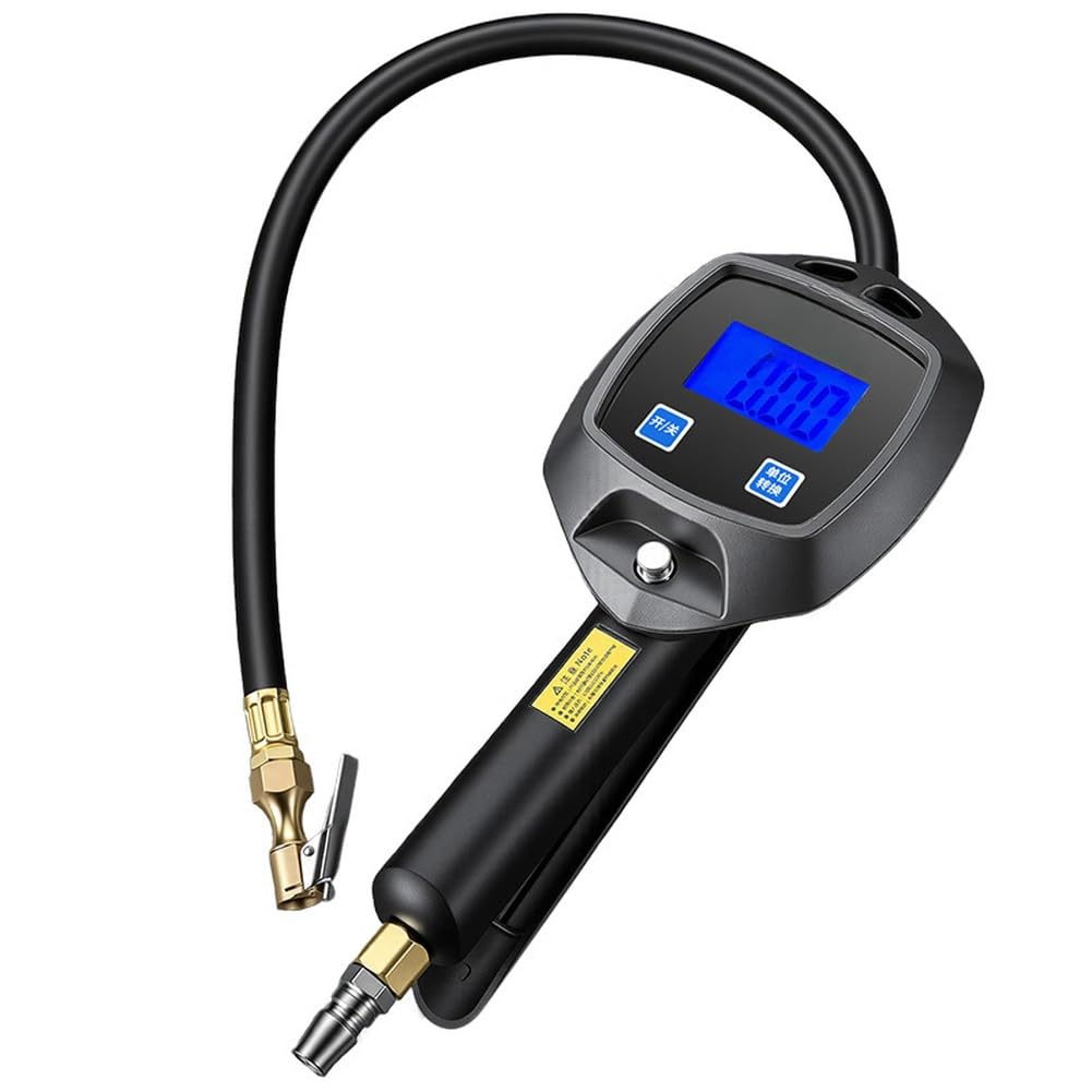 SPORTARC Manometro digitale per la pressione dei pneumatici, 0-255 PSI Air Checker, display LCD retroilluminato, PP e rame, per auto, camion, biciclette