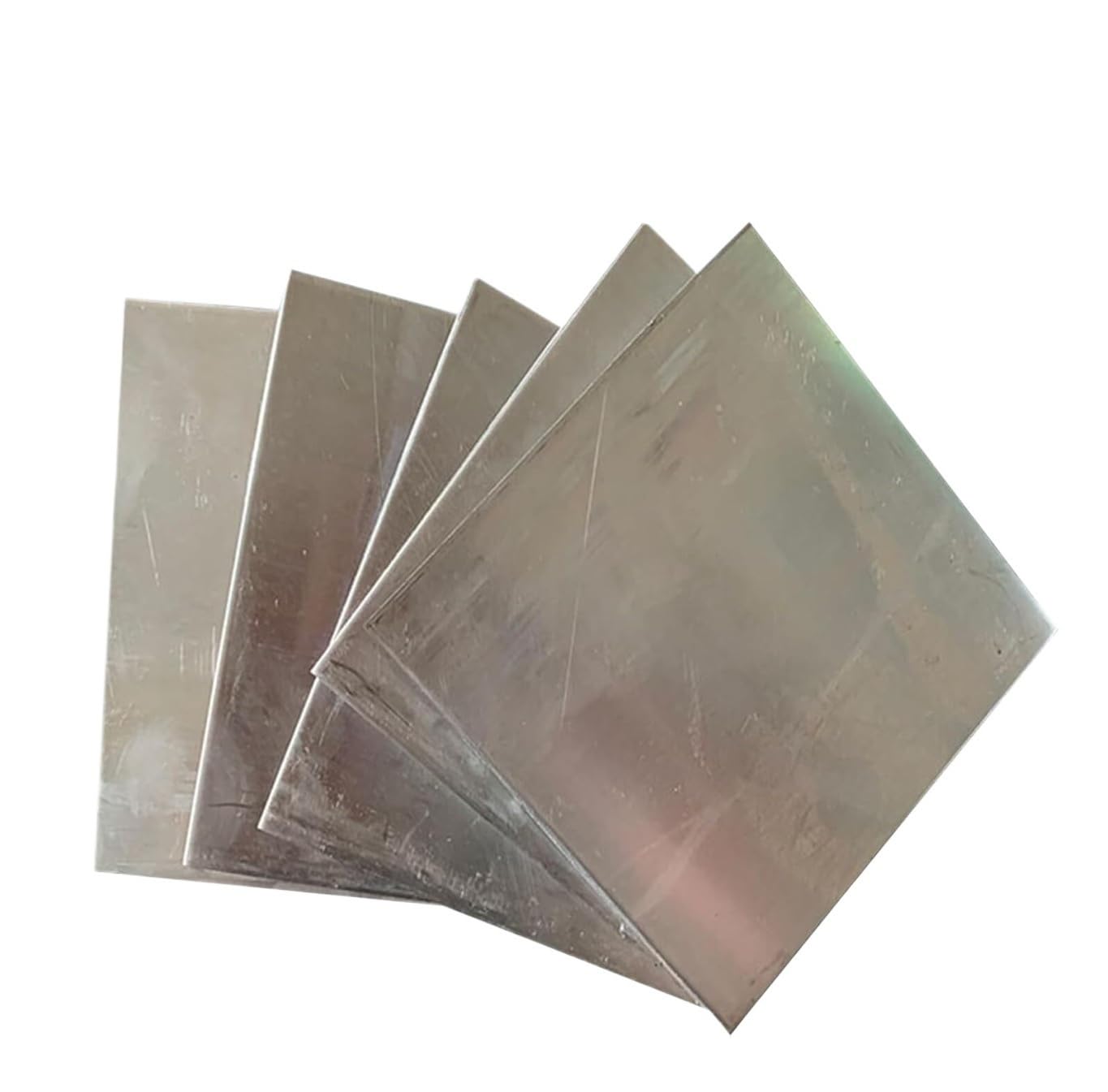 Feuille de métal en zinc pur 15 cm x 10 cm, 2 pièces for galvanoplastie(1mm)