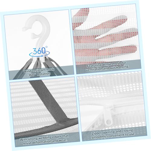 Cintre de séchage panier en maille suspendu pour vêtements - 5