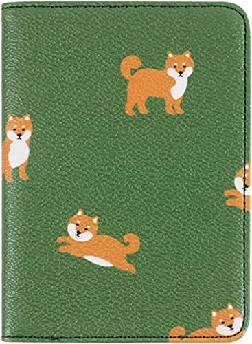 Vielseitige Reisepass- und Reiseunterlage aus Kunstleder, strapazierfähige Pflegeleichte Kreditkarten Schutzhülle, wasserdichte Reisepasshülle für Männer und Frauen (Hund) Cover