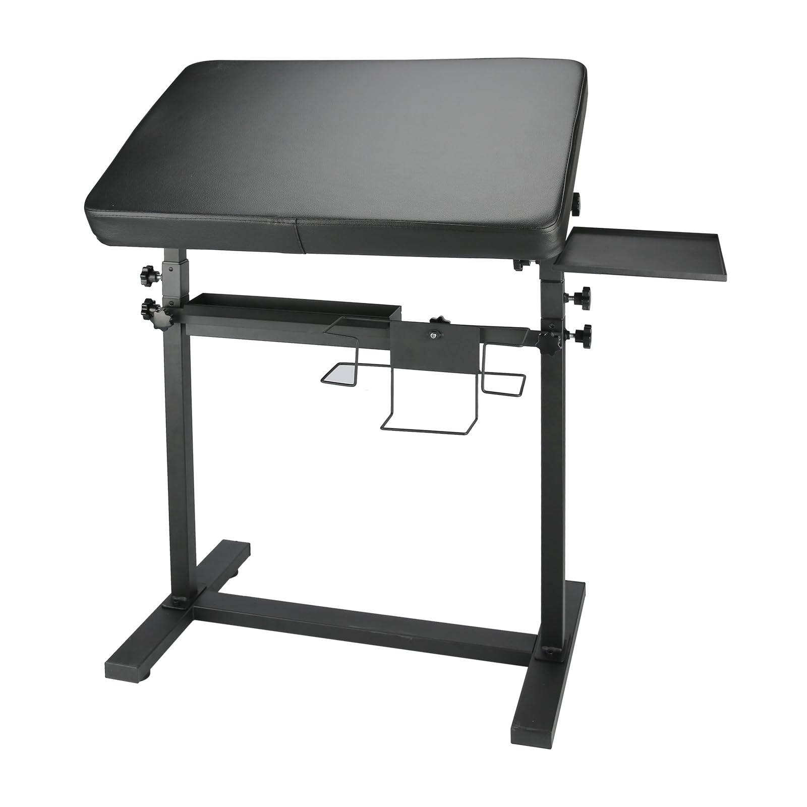 Tattoo Arm Rest Height Adjustable Oversized Soft Tattoo Armrest Stand for Tattoo Supplies (Black-Upgraded with Tray)