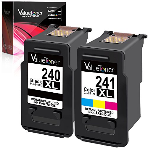 Valuetoner Remanufactured Ink Cartridge Replacement for Canon PG-240XL CL-241XL High Yield 5206B005 5206B001 5208B001 for Pixma MG3620 MX432 MX532 MG3520 MX452 MX512 (1 Black, 1 Color, 2 Pack) Montana 
