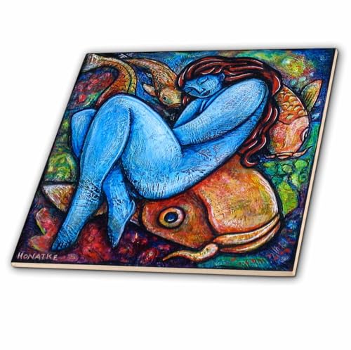 3dRose ct_21202_4 Koi Women Woman Fish Sensual Water Spiritual Colorful ...