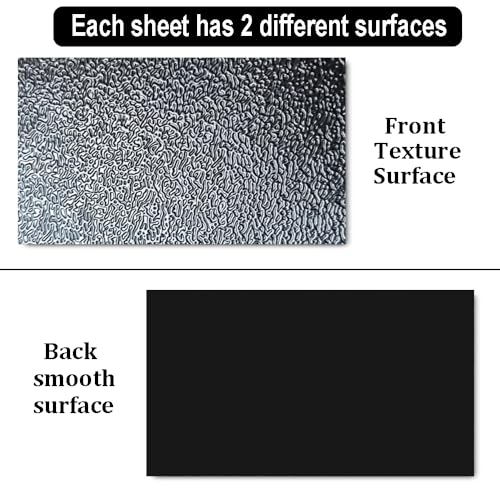 Image of ABS Plastic Sheet 12 inch x 16 inch x 0.06 inch Black Thermoplastic Panel 1 /16 inch Thick (1.5mm) for Crafts, DIY Projects,Plastic Repair - (Matte & Textured Finish) 6-Pack