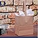Medium 8 x 6.75 x 4.25 Inch Kraft Paper Bags with Paper Handles - Half Peck Apple/Produce Bag (50)