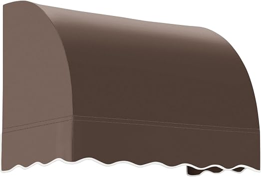 Awntech 3 Savannah 40.5"-31"-24" Waterfall Closed-Sides Awning, Brown