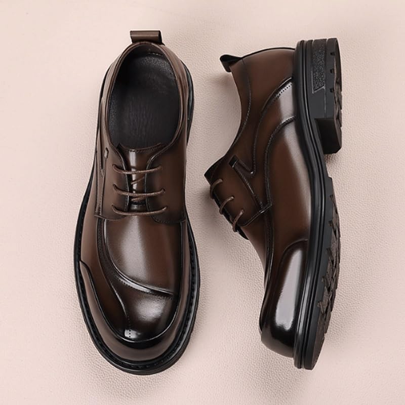 Fashion Round Toe Formal Business Shoes Men's Fashion Classic Pointed Toe Lace Up Low Top Dress Shoes3