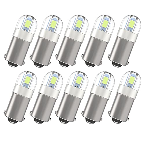 Focos BA9S LED azul para cambiar la luz fundida del coche en la placa de matrícula 10 piezas