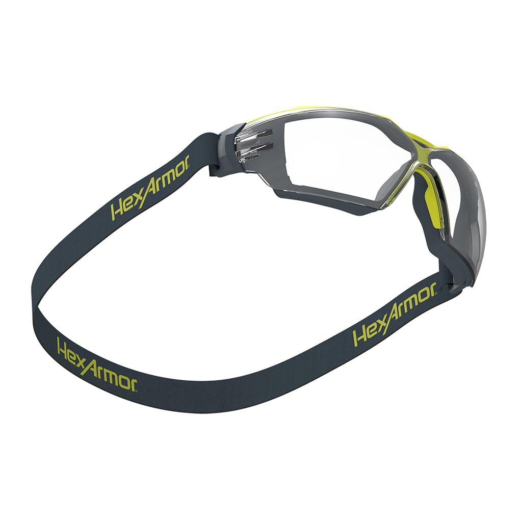 HexArmor MX350 Clear Anti Fog Eyewear with Cloth Strap Single Clear / Trushields / Cloth Strap