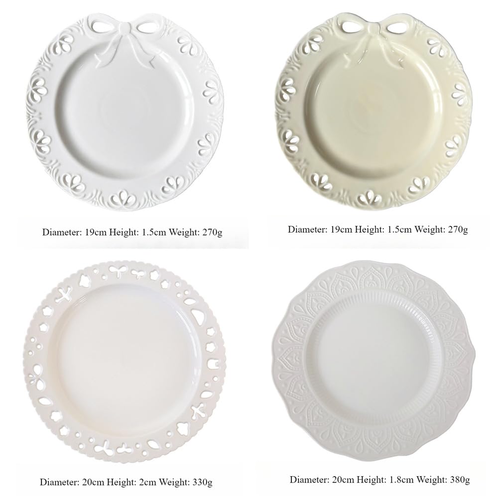 Dinner Plate Dessert Cake Hotel Breakfast Relief Ceramic Snack Soup Pasta (Style A)