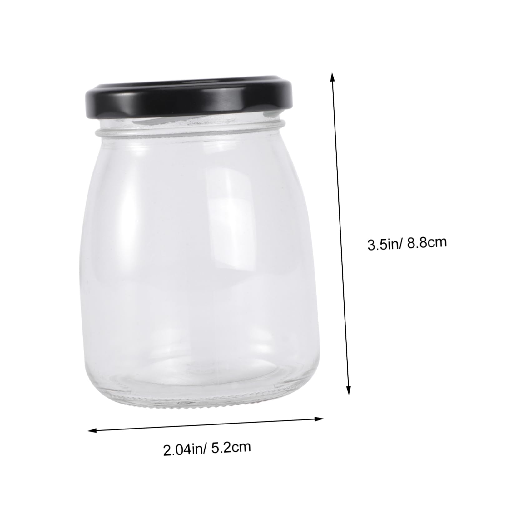 BRIGHTFUFU 6 Pack of Glass Dessert Bottles Jam Honey Yogurt Jars Heatproof Food-grade Kitchen Use