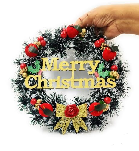 Image of Designer Christmas Wreath /Wall Hanging /Decoration for Xmas Party /Christmas Decorations for Home /Gifts /Wreath | PoPo Toys | 25 Cm
