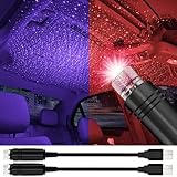 2Pcs Star Projector Night Light, Car Accessories for Women and Men, Romantic Car Led Lights Interior