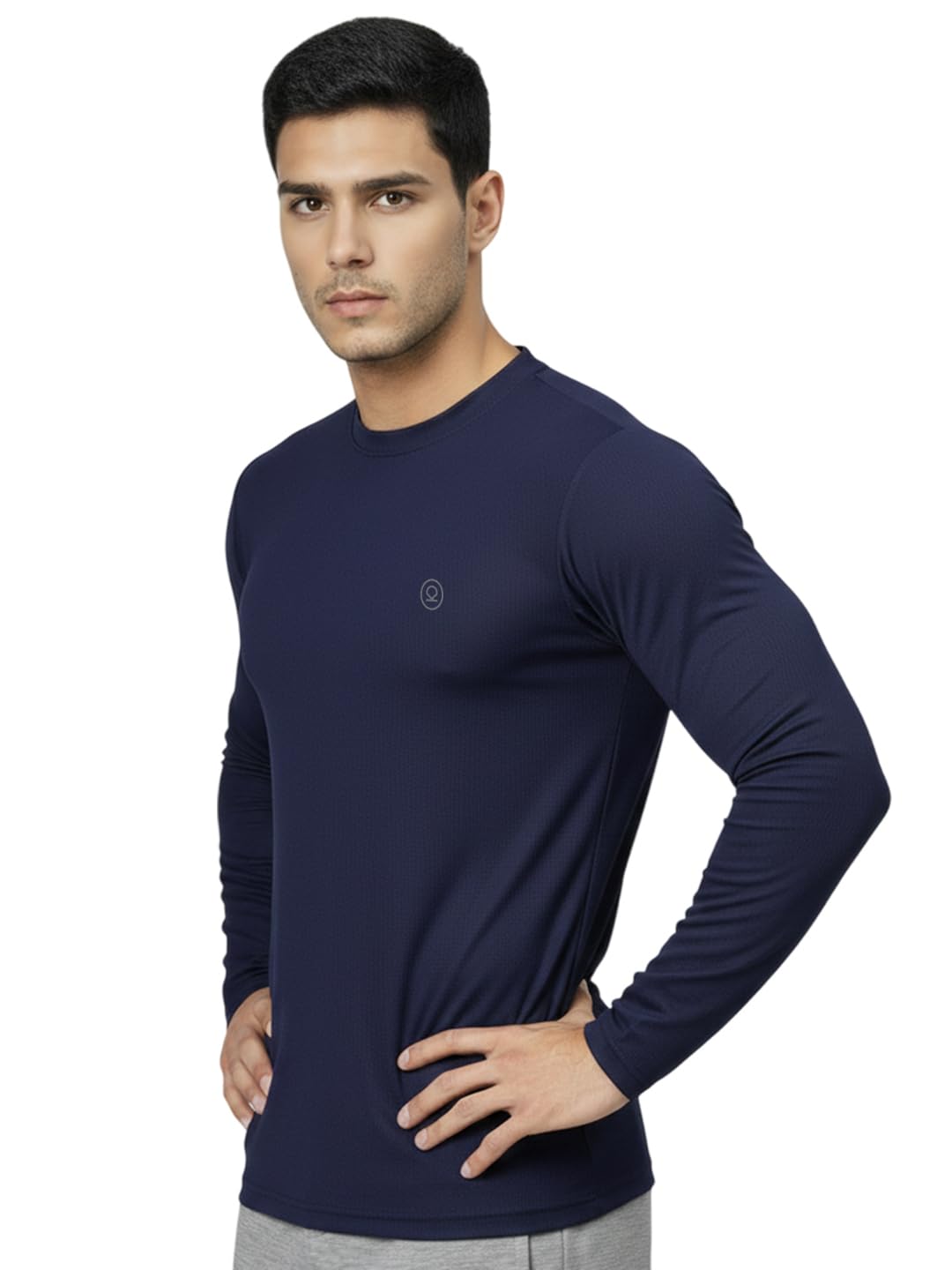 Men's Polyester Regular Fit Sports Gym Full Sleeves T-Shirt