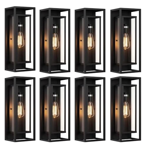 KsDhewi 8pack 18 inches Outdoor Wall Lantern Light Fixture, Large