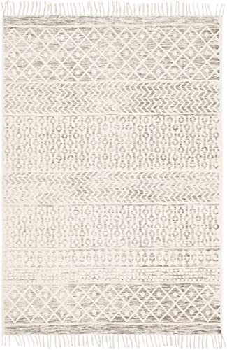 Mark&Day Area Rugs, 6X9 Anzio Bohemian/Global Charcoal Area Rug, White/Beige/Black Carpet For Living Room, Bedroom Or Kitchen (6' X 9') #TOP1
