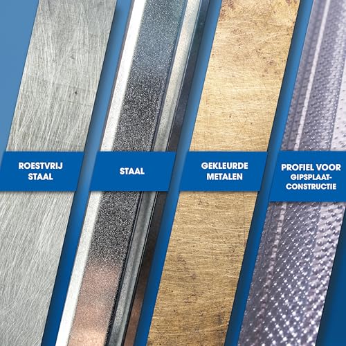 S&R Blikschaar Circular-serie 250 mm, gebogen / recht voor cirkelvormige en rechte sneden van metaal, plaatstaal, figuurschaar, gatschaar - Afbeelding 5