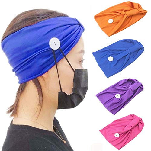 Victray Women's Fashion Headbands Wide Headband Yoga Workout Head Bands Hair Accessories (4 PCS) (4)