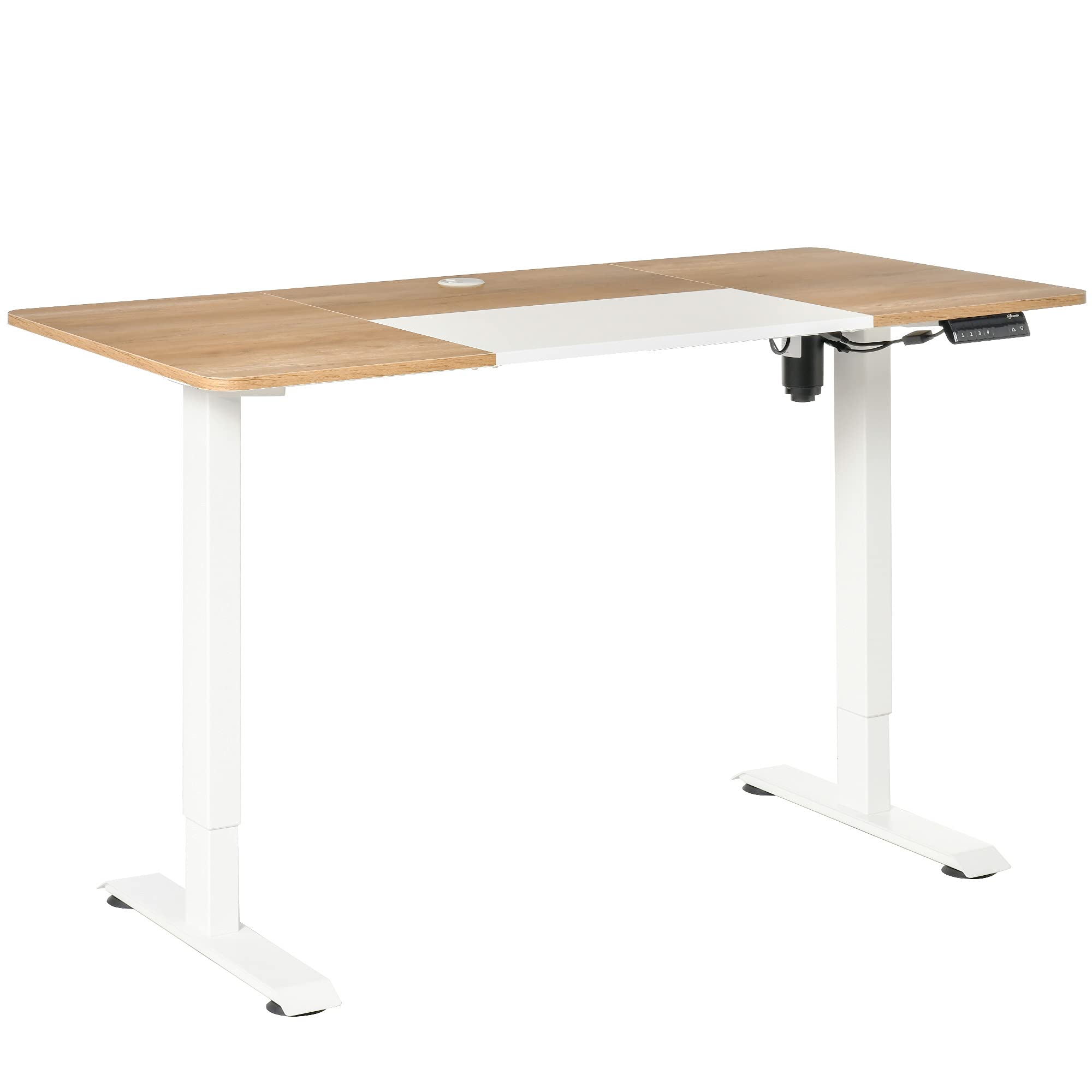 Vinsetto elektrisch höhenverstellbarer Schreibtisch 140 x 70 cm mit 4 Speicherplätzen, Anti-Kollision und Überhitzungsschutz