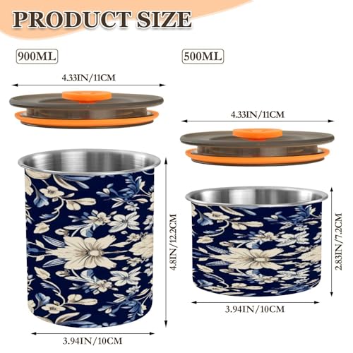 Envase Hermético de Acero para Café 900ml Azul miniatura 2