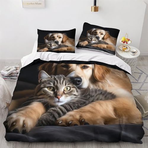 Parure De Lit Chien King Size en Microfibre de Coton Douce de Qualité - 4