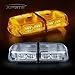 Xprite Amber Yellow 36 LED Rooftop Emergency Strobe Lights Mini Bar 16 Flashing Modes Warning Beacon Light w/Magnetic Base for Law Enforcement Hazard Vehicles Trucks Snow Plow Construction Cars