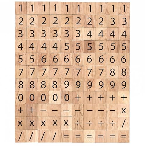 Trimming Shop Madera Baldosas Estampado Alfabetos Y Números Recambio Letra Baldosas para Tablero Juegos, Colgante, Pared Marcos Bricolaje Proyectos Decoración, Educativo - Multicolor