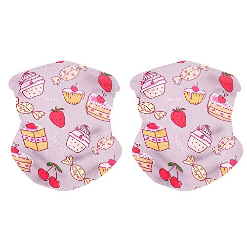 Kids Youth Neck Gaiter Fishing Sun Mask - Junior UV Protection Face Tube Mask 2PCS