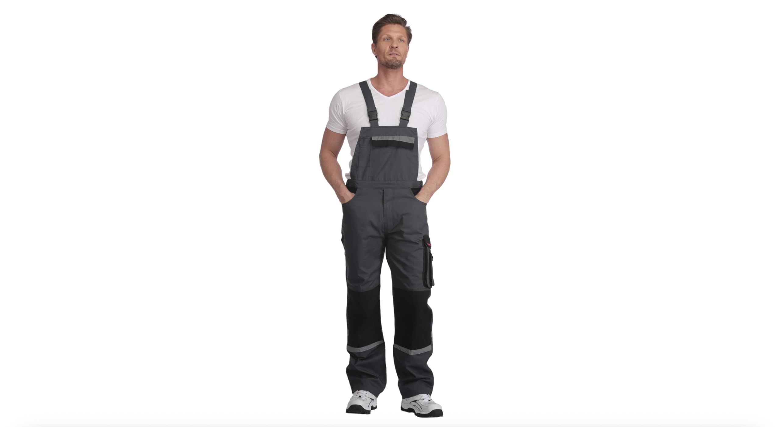 Arbeitslatzhose Profi, Charlie Barato®, grau/schwarz (52)