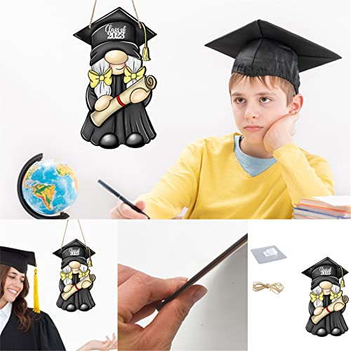 2023 Graduation Sign Wood Door Hangingyard Porch Decorations For Graduation Party Supplies Christmas Gnome Decorations Wreath (A, A) #TOP3