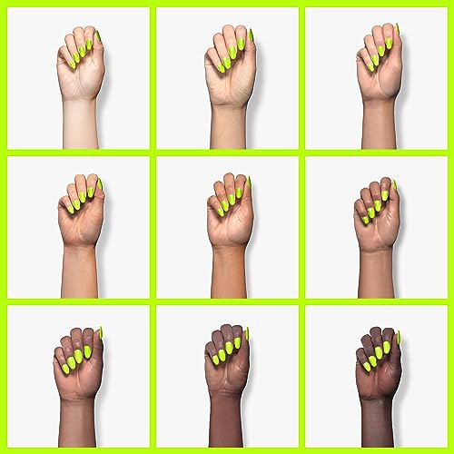 Beetles Neon Yellow Gel Nail Polish, Bright Yellow Lala Lime Color Neon Gel Polish Soak Off Uv Led Nail Lamp Gifts for Women -Size: 15 ml/Each - 5