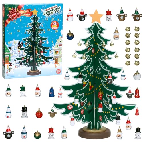 Joyesplay Weihnachten Adventskalender 2025 Mini Weihnachtsbaum 24 Tage...
