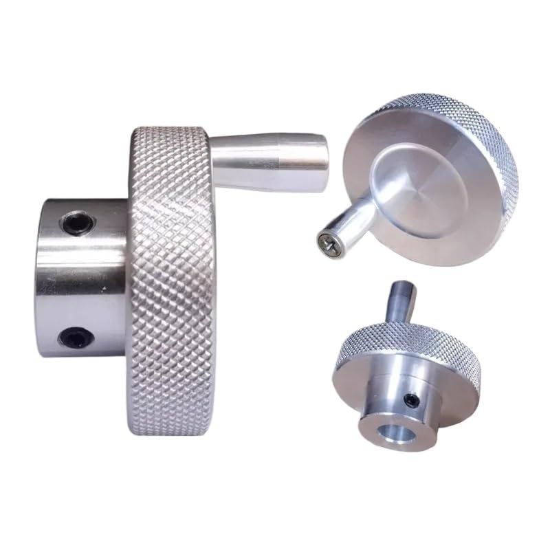 Cosyhat 1PC CNC Knurling Sliding Table Screw Rod Knob Crank 5/6/7/8/10/12mm Rotating Handle Embossed Stepper Motor Positioning Hand Wheel(80x19mm)