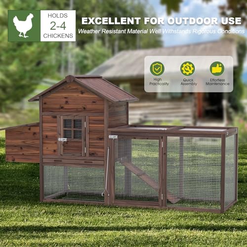 Grezone THM-75CH-80-2/20 Wooden Chicken Coop Large Outdoor Hen House thumb #1