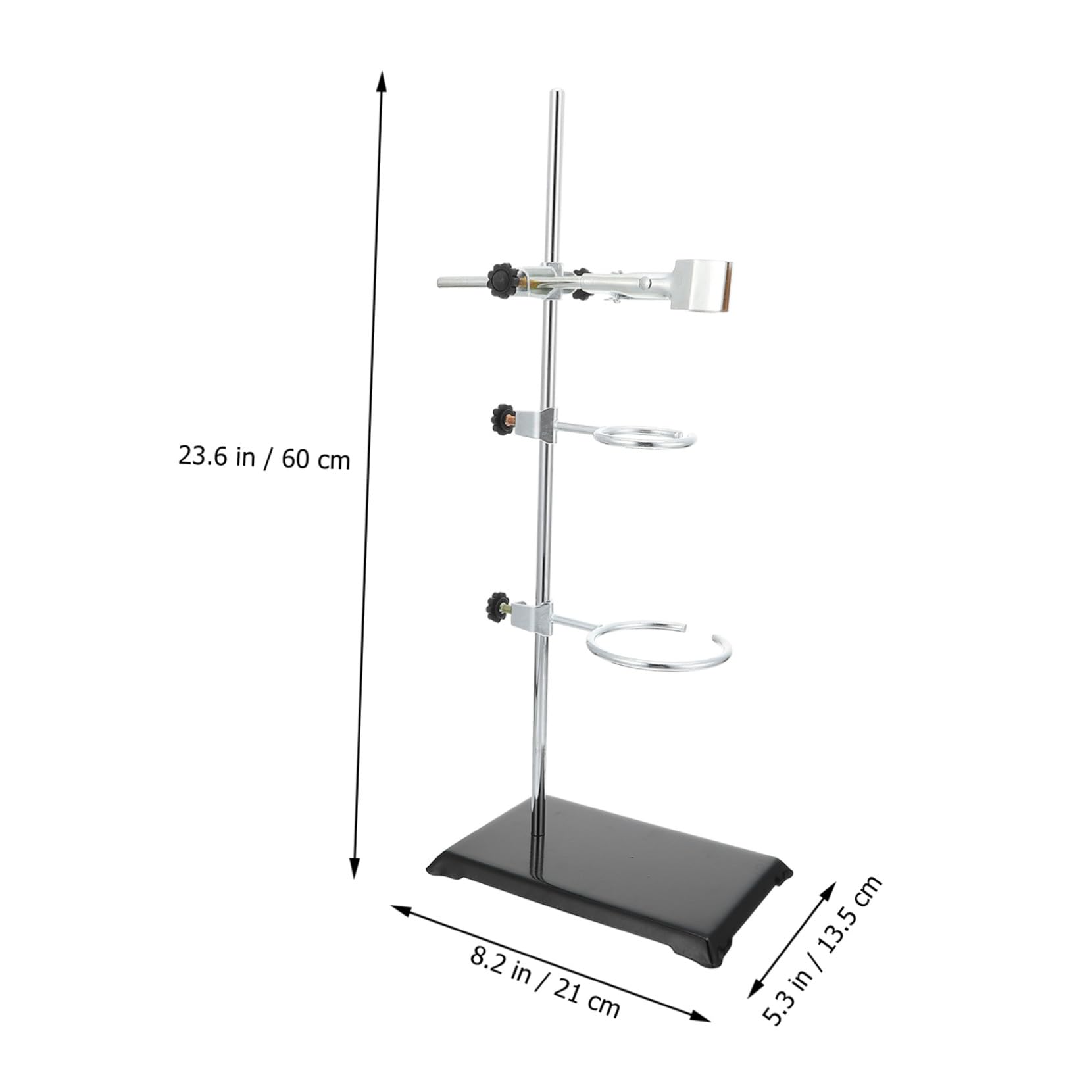Holibanna Support de Laboratoire avec Base Stable Kit Complet pour Fixation et Support Instruments Chimiques Matériel de Laboratoire pour Expériences de Filtration et Chauffage
