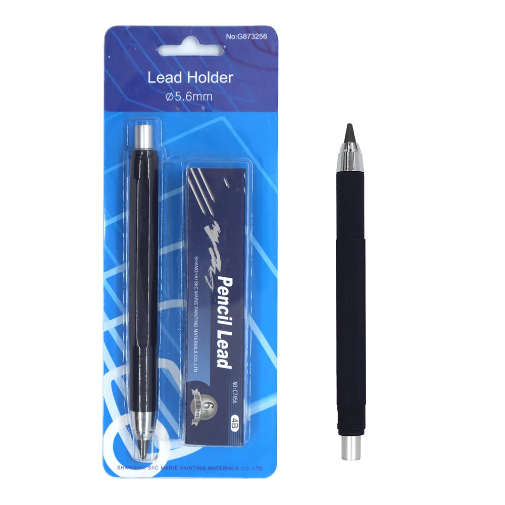 Matite meccaniche 3PCS da 2,0 mm con ricarica di 4 casi di piombo, Ricariche colore e nero per abbozzo di disegno, scrittura, creazione, disegno artistico, falegname