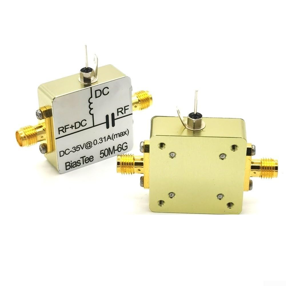RF Bias Tee Feeder Box 50MHz-6GHz avec fonction de blocage CC et ≤0.8dB faible perte pour équipement de communication (1200 milliampères)