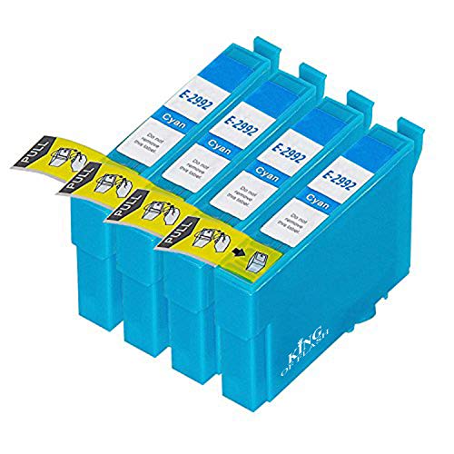 King of Flash - Cartuchos de tinta compatibles con impresoras Epson Expression Home XP-235, XP-245, XP-332, XP-335, XP-342, XP-432, XP-435, XP-442, XP-445, XP-247, XP-345, color cian 4 Cyan