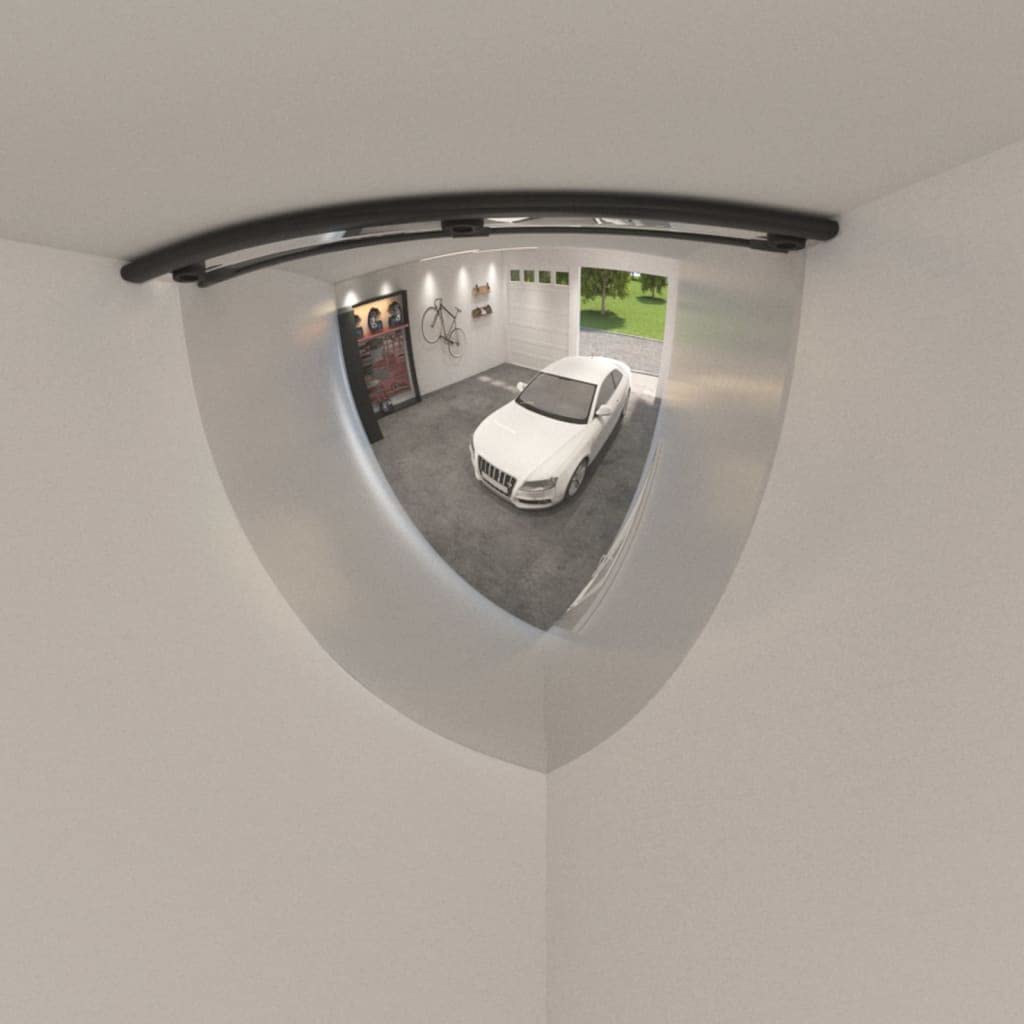 Espejo de tráfico, 2 unidades, diámetro de 60 cm, acrílico, espejo de inspección, espejo de seguridad, espejo de observación para garaje, aparcamiento y otros interiores, prevención de