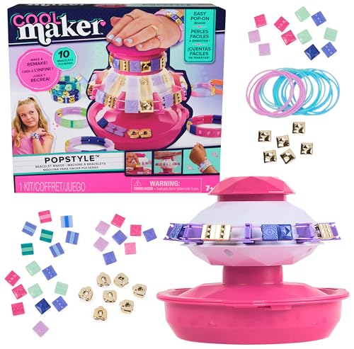 COOLMAKER - Pop Style - Machine Kit Bracelet - Création Bracelets - Bracelet Amitié - Utilisation Simple - Tendance Fun Facile - Rangement Intégré - Jouet...