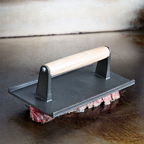 Buy Tezzorio (Set of 2) Cast Iron Steak Weight/Bacon Press with Wooden