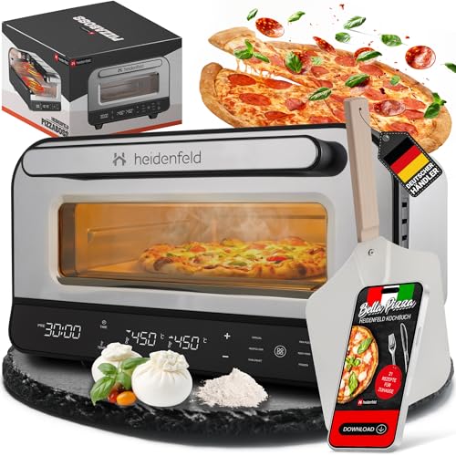 Heidenfeld Pizzaofen | 1850 Watt bis 450°C - Backofen inkl. Pizzastein & Pizzaschieber - Pizzaofen elektrisch - Pizza Ofen - Elektrischer Pizzabackofen - Pizza Maker - Pizzamaker - Steinofen Heidenfeld Pizzaofen | 1850 Watt bis 450°C - Backofen inkl. Pizzastein & Pizzaschieber - Pizzaofen elektrisch - Pizza Ofen - Elektrischer Pizzabackofen - Pizza Maker - Pizzamaker - Steinofen
