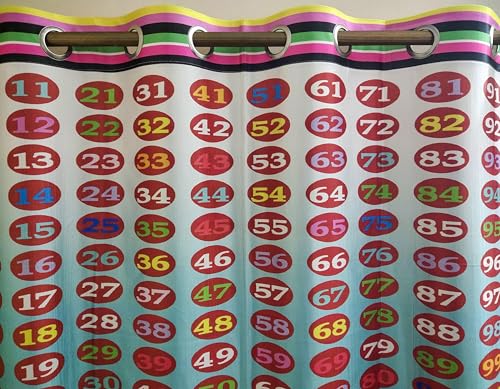 Image of 3D Math English Learning Educational Kids Room Curtain for School Long Door 9 feet Long Pack of 3 pcs