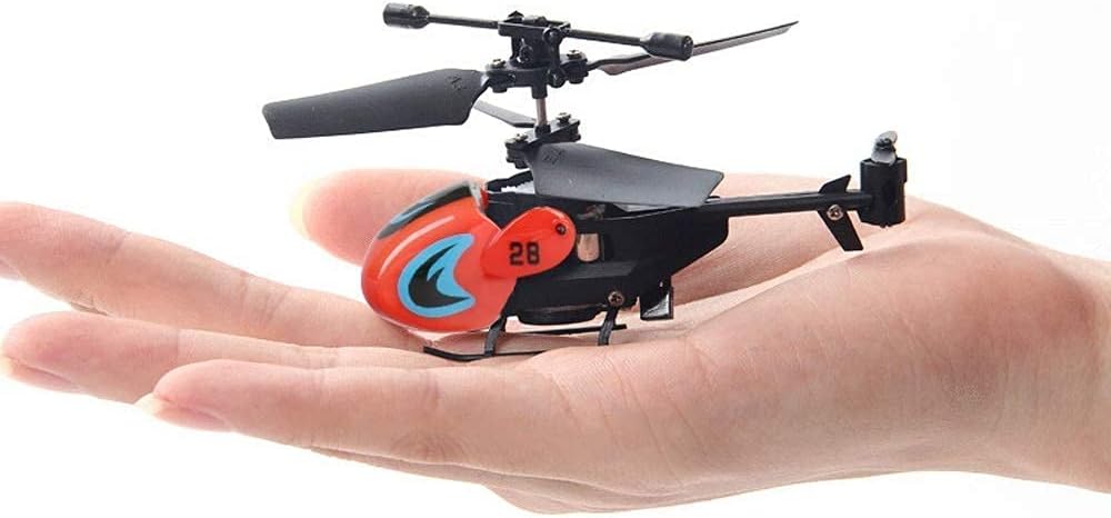 THj Mini Drone Portable Flying RC Helicopte 3CH Channel Gyro Helicóptero con cabrestante Cesta de Transporte Iluminación LED Colorida Intermitente R