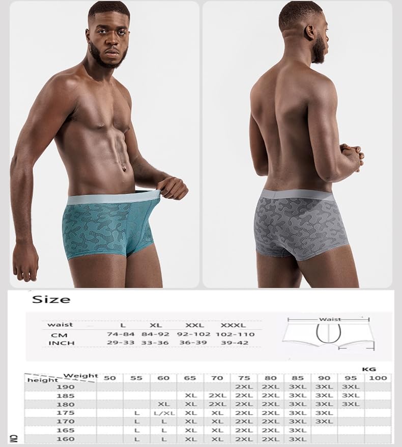 Men's Sexy Underwear See-through Mesh Breathable Boxer Briefs Men's Transparent Tagless Trucks2