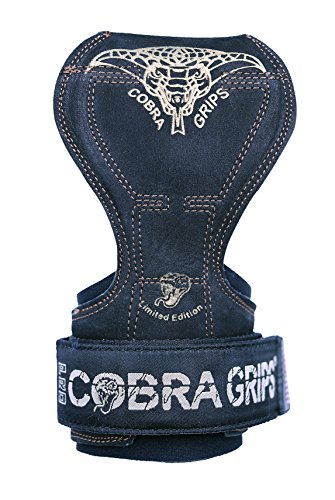 Image of Cobra Grips Weight Lifting Gloves with Adjustable Neoprene Padded Wrist Wraps - Heavy Duty Alternative to Power Lifting Hooks for Deadlifts
