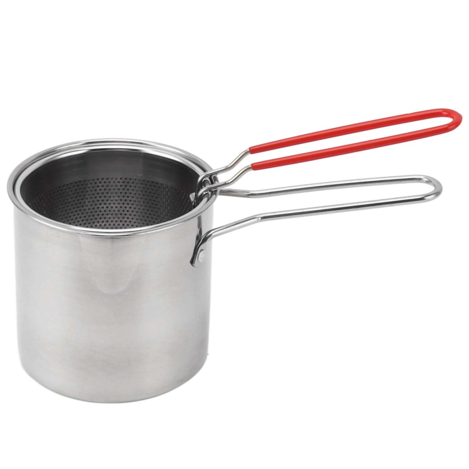 Marmite à Frire Inox 304 Avec Panier Et Couvercle - Mini Friteuse Portable Pour Poisson, Crevettes, Poulet Et Frites