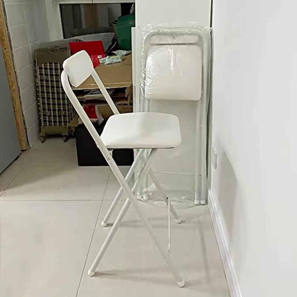 Sgabello da bar pieghevole portatile con schienale ibottito in PU