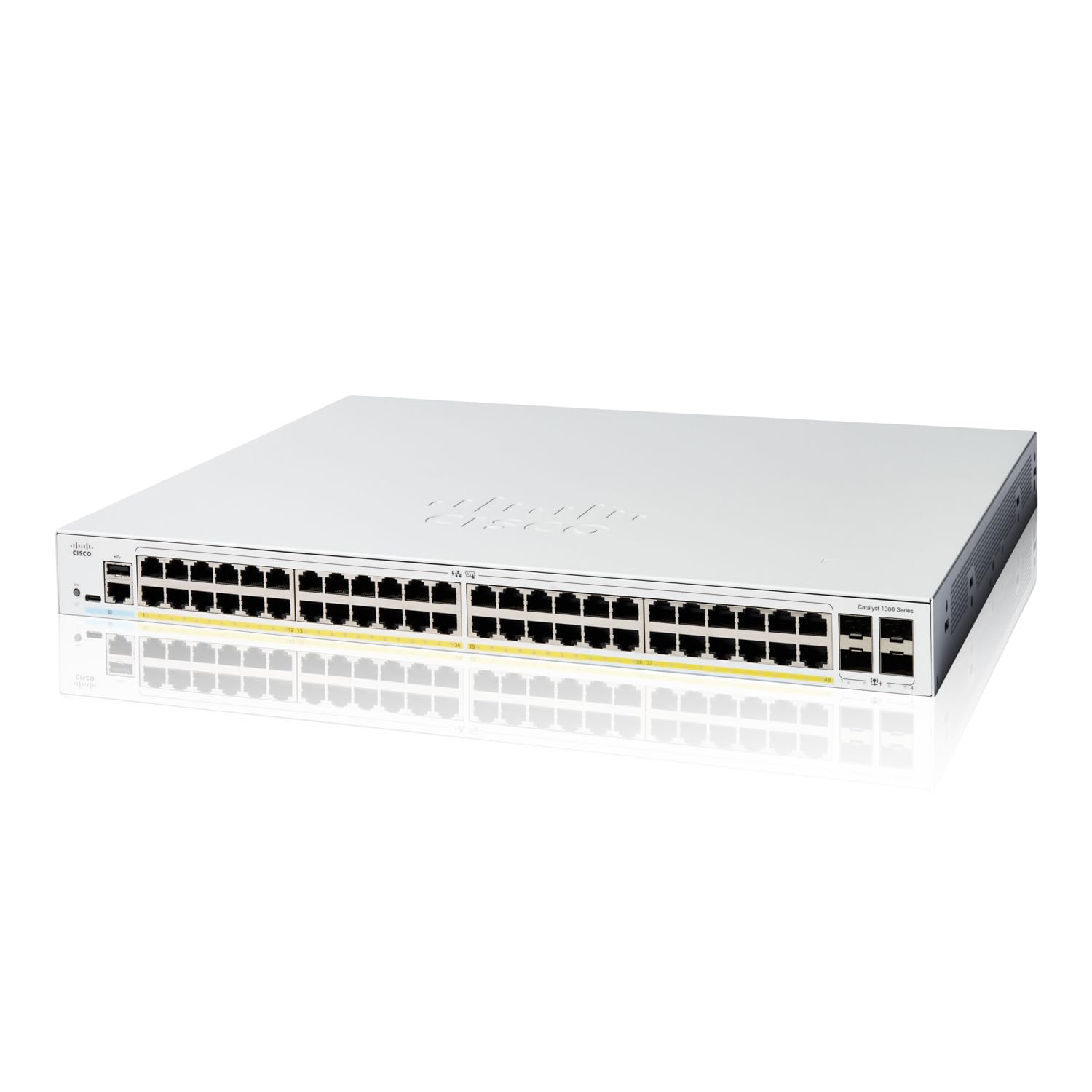 Cisco Catalyst 1300-48P-4X Managed Switch 48 Port GE PoE 4x10GE SFP+ Metal Enclosure Corporate (C1300-48P-4X)